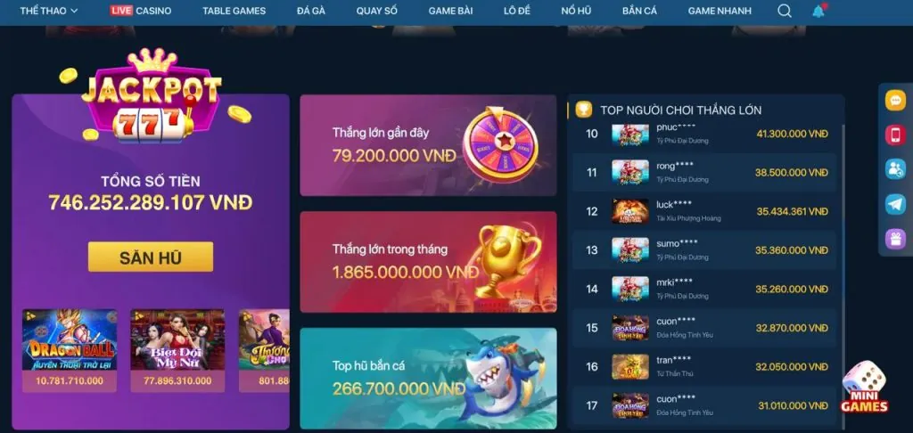 Thưởng Chào Mừng VP777